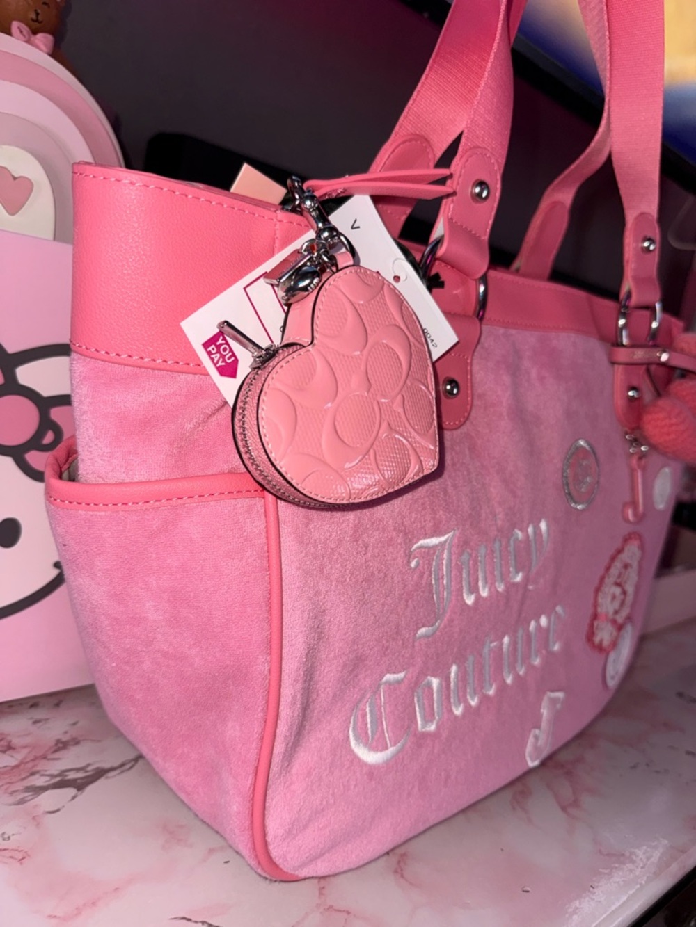 Juicy Couture Juicy Girls Rule Tote in Cherry Blossom - Picture 11 of 15